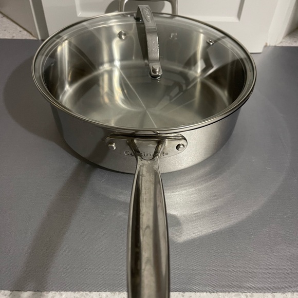 Cuisinart Stainless Steel 3.5 Quart Sautéed Long Handle Pan with Lid - Silver - Picture 7 of 13